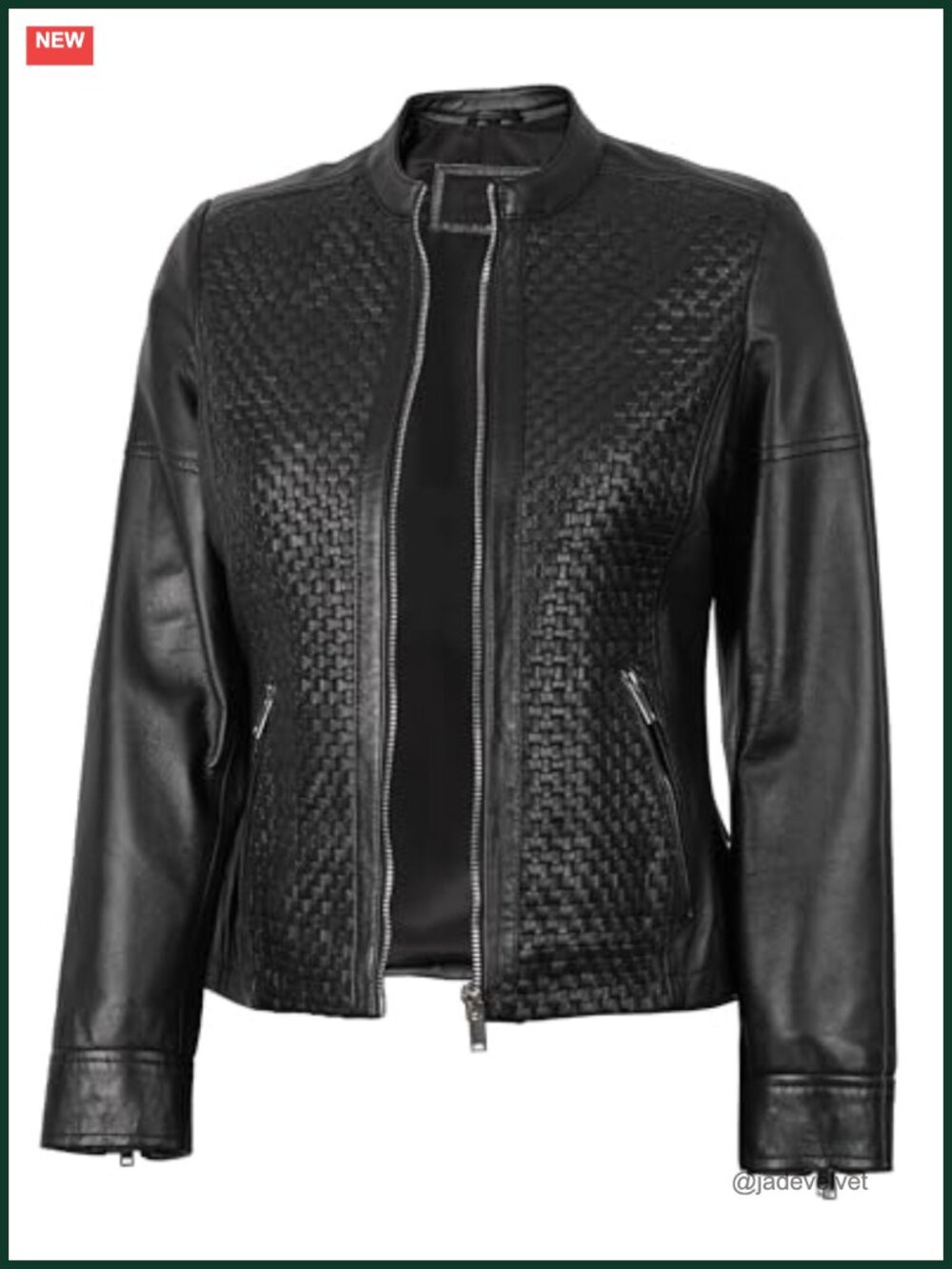 Lambskin Leather Jacket Women Cafe Racer Biker Biker Style Real Leather